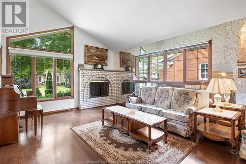 3770 Huntington, Windsor, ON - Indoor Photo Showing Living Room With Fireplace