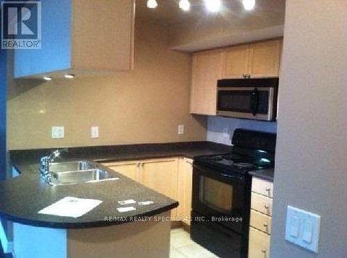 502 - 4080 Living Arts Drive, Mississauga, ON - Indoor Photo Showing Kitchen With Double Sink