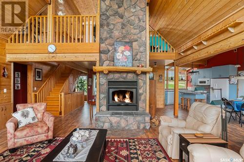 219 Richard Street, Manitou Beach, SK - Indoor Photo Showing Living Room With Fireplace