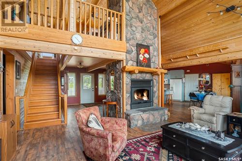 219 Richard Street, Manitou Beach, SK - Indoor Photo Showing Living Room With Fireplace