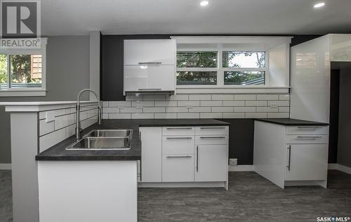 2907 Montreal Crescent, Regina, SK - Indoor Photo Showing Kitchen With Double Sink