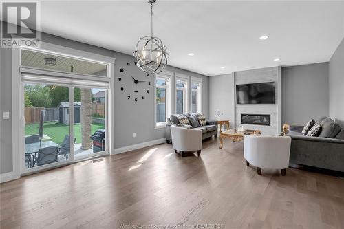 778 Alpenrose Court, Windsor, ON - Indoor Photo Showing Living Room With Fireplace