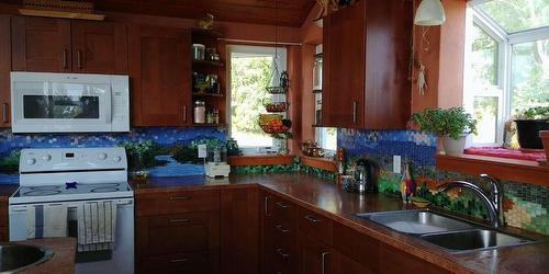 1067 Simmons Road, Creston, BC - Indoor Photo Showing Kitchen With Double Sink