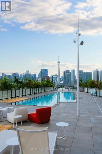 109 - 50 Ordnance Street, Toronto, ON - Outdoor With In Ground Pool With View