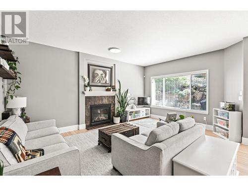 1108 Phoenix Drive, Vernon, BC - Indoor Photo Showing Living Room With Fireplace