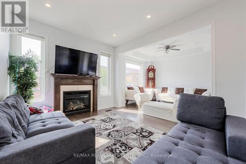 73 Pantomine Boulevard, Brampton, ON - Indoor Photo Showing Living Room With Fireplace
