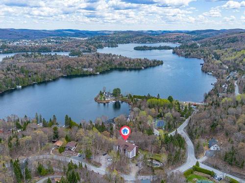 Aerial photo - 8-111 Ch. De La Baie-Viau, Sainte-Agathe-Des-Monts, QC - Outdoor With Body Of Water With View