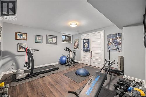 Gym with solid surface flooring - 357 Huron Avenue S, Ottawa, ON - Indoor Photo Showing Gym Room