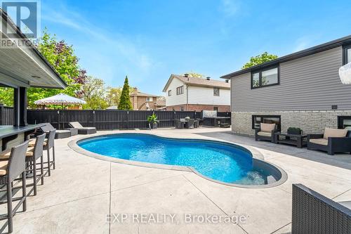 247 Cherry Post Drive, Mississauga, ON - Outdoor With In Ground Pool With Backyard With Exterior