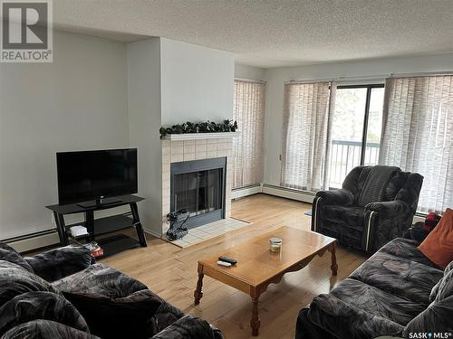223 217 B Cree Place, Saskatoon, SK - Indoor Photo Showing Living Room With Fireplace