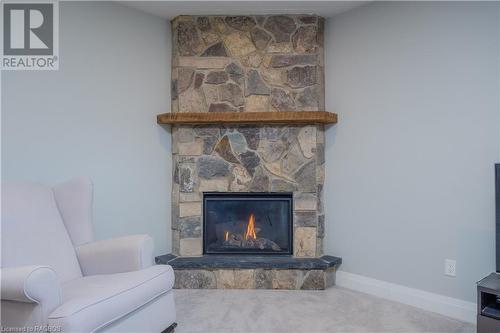 439 Devonshire Road, Port Elgin, ON - Indoor Photo Showing Living Room With Fireplace
