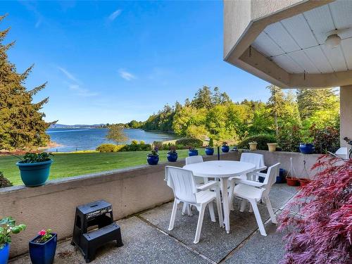 1130-2600 Ferguson Rd, Central Saanich, BC - Outdoor With Body Of Water With Deck Patio Veranda