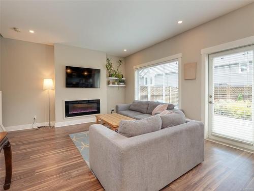 3411 Fuji Crt, Langford, BC - Indoor Photo Showing Living Room With Fireplace