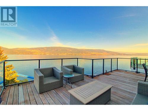 7104 Sante Fe Way, Kelowna, BC - Outdoor With Body Of Water With Deck Patio Veranda With View With Exterior