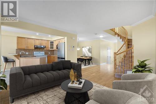 Virtually Staged - 611 Braecreek Avenue, Ottawa, ON - Indoor Photo Showing Living Room