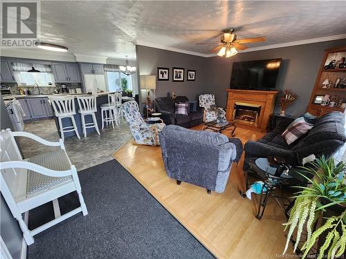 105 Chassé Street, Grand-Sault/Grand Falls, NB - Indoor Photo Showing Living Room With Fireplace