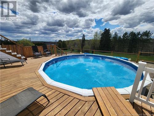 105 Chassé Street, Grand-Sault/Grand Falls, NB - Outdoor With Above Ground Pool With Deck Patio Veranda With Backyard