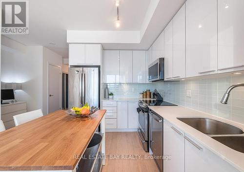 1408 - 10 Park Lawn Road, Toronto, ON - Indoor Photo Showing Kitchen With Stainless Steel Kitchen With Double Sink