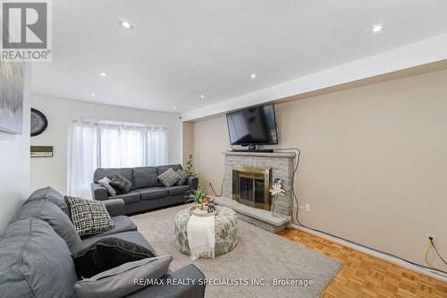 8 Drayglass Court, Brampton, ON - Indoor Photo Showing Living Room With Fireplace