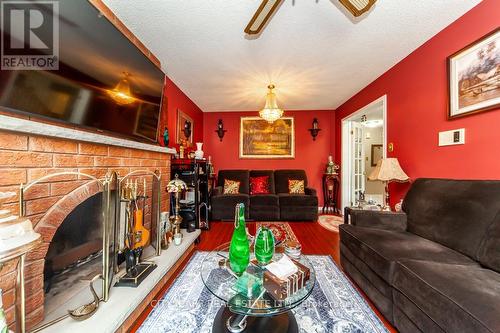 180 Kingknoll Drive, Brampton, ON - Indoor Photo Showing Living Room With Fireplace