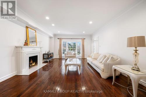 218 Owen Boulevard, Toronto, ON - Indoor Photo Showing Living Room With Fireplace
