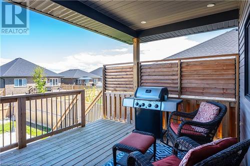 Walk-out from kitchen - 395 Northport Drive, Port Elgin, ON - Outdoor With Deck Patio Veranda With Exterior
