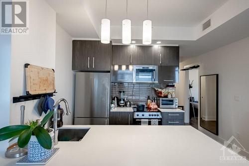255 Bay Street Unit#1415, Ottawa, ON - Indoor Photo Showing Kitchen With Stainless Steel Kitchen With Upgraded Kitchen