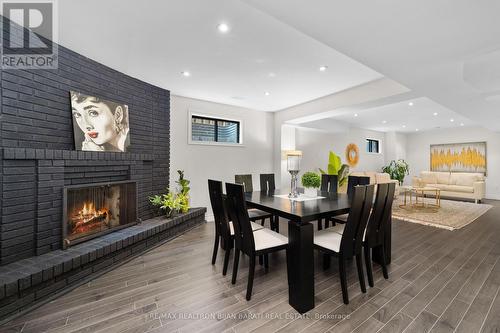 46 Garnier Court, Toronto, ON - Indoor Photo Showing Dining Room With Fireplace