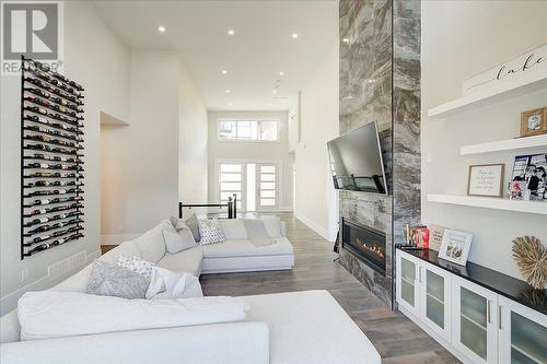 3410 Chocolate Lily Lane, Kelowna, BC - Indoor Photo Showing Living Room With Fireplace