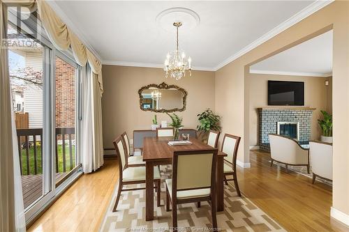 225 Bessborough Ave, Moncton, NB - Indoor Photo Showing Dining Room With Fireplace