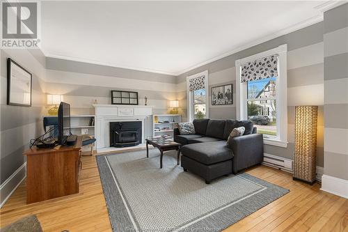 215 Highfield St, Moncton, NB - Indoor Photo Showing Living Room With Fireplace