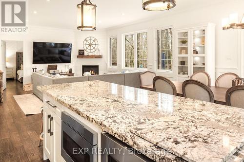 248 Edith Drive, Innisfil, ON - Indoor Photo Showing Kitchen With Fireplace With Upgraded Kitchen