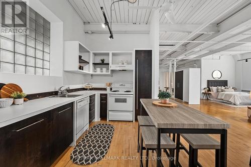 204 - 326 Carlaw Avenue, Toronto, ON - Indoor Photo Showing Kitchen With Double Sink