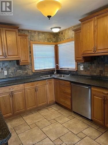 1121 Belle Isle View Unit# Main Floor, Windsor, ON - Indoor Photo Showing Kitchen With Double Sink