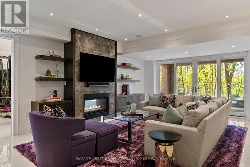 11 Ridgewood Road, Toronto, ON - Indoor Photo Showing Living Room With Fireplace