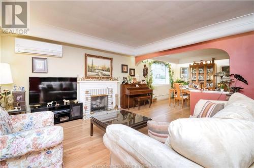 12 Athlone Ave, Moncton, NB - Indoor Photo Showing Living Room With Fireplace
