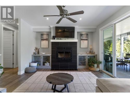 2030 Canoe Beach Drive Ne, Salmon Arm, BC - Indoor Photo Showing Living Room With Fireplace