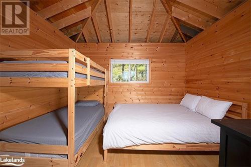 Inside Guest Cabin - 321 Healey Lake W/A, Archipelago, ON - Indoor Photo Showing Bedroom