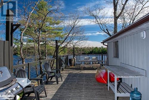 View of the Side Deck - 321 Healey Lake W/A, Archipelago, ON - Outdoor With Deck Patio Veranda