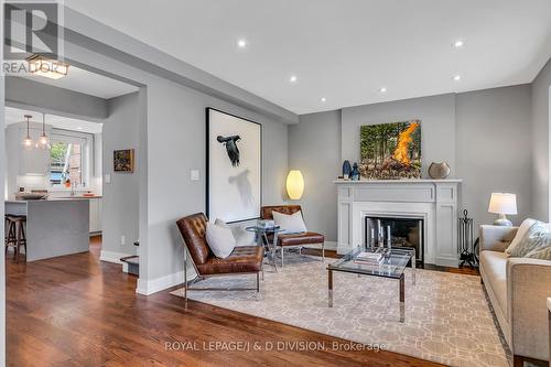 154 Highbourne Road, Toronto, ON - Indoor Photo Showing Living Room With Fireplace