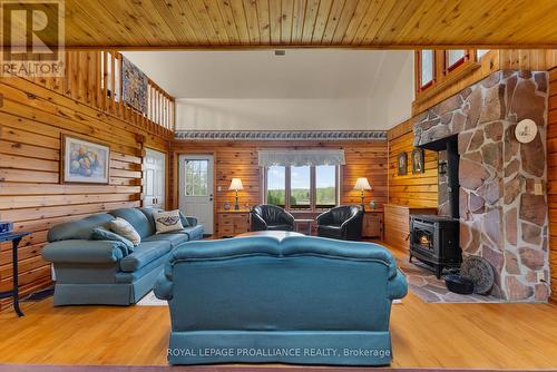 14892 Highway 62, Madoc, ON - Indoor Photo Showing Living Room With Fireplace