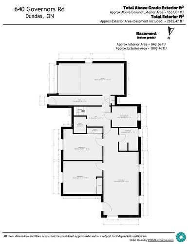 the 2 bedrooms are grade level and add to the upper level. sq.  footage of 1431.79. sq. ft. therefore; 128.67 + 142.35 + 1431.79 total. sq. feet = 1702.81 - 640 Governors Road, Dundas, ON - Other