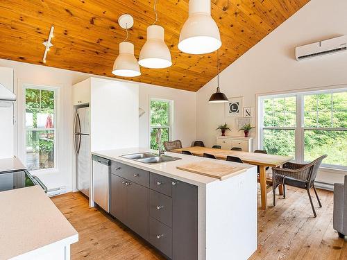 Cuisine - 45 Ch. Lapalme, Austin, QC - Indoor Photo Showing Kitchen With Double Sink