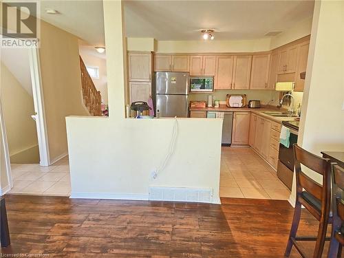 689 Star Flower Avenue Unit# B, Waterloo, ON - Indoor Photo Showing Kitchen With Double Sink