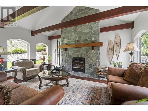 5121 Ivy Road, Eagle Bay, BC - Indoor Photo Showing Living Room With Fireplace