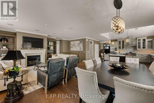 1 Tulip Tree Road, Niagara-On-The-Lake, ON - Indoor Photo Showing Dining Room With Fireplace