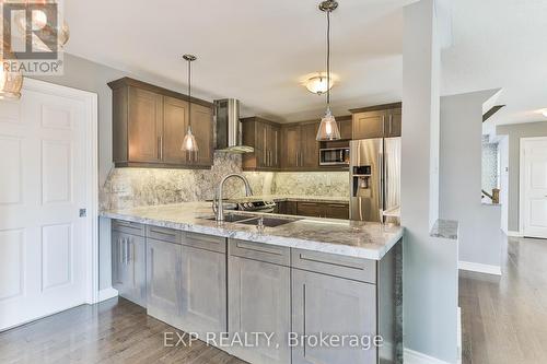 2256 Greening Lane, Burlington, ON - Indoor Photo Showing Kitchen With Double Sink