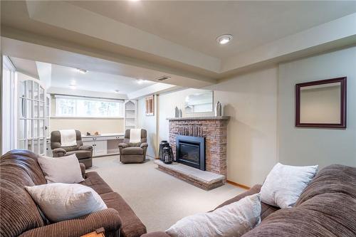 3037 Tecumseh Drive, Burlington, ON - Indoor Photo Showing Living Room With Fireplace