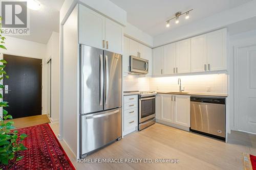 3020 - 8 Nahani Way, Mississauga, ON - Indoor Photo Showing Kitchen With Stainless Steel Kitchen