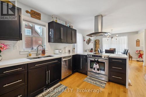 5993 Coholan Street, Niagara Falls, ON - Indoor Photo Showing Kitchen With Double Sink